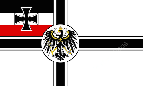 Germany Ww1 Imperial Crest Flag - German Empire Flag (500x500), Png Download