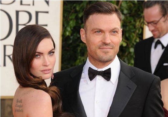 Megan Fox Y Brian Austin Green - Angelina Jolie Golden Globes 2011 (790x444), Png Download