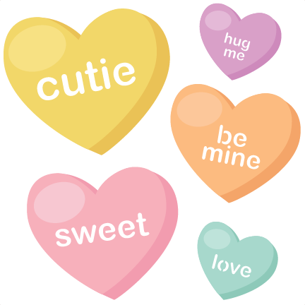 Background - Valentine Candy Hearts Svg (432x432), Png Download