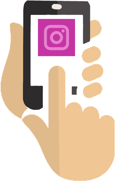 Instagram Phone Using Image - Illustration (640x640), Png Download
