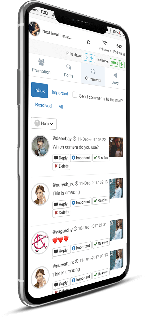 Instagram Marketing Tools Getinfame Real Instagram - Iphone X Ig Mockups (1500x1500), Png Download