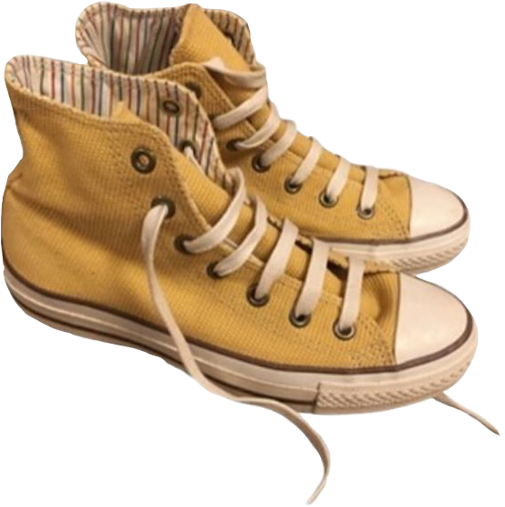 Aesthetic Converse Yellow Yellowconverse Yellowconverse - Aesthetic Converse Png (560x562), Png Download