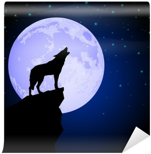 Wolf Pattern Removable Luminous Wall Sticker (400x400), Png Download