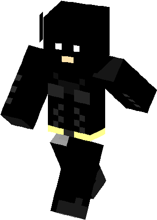 Batman Dark Knight Skin - Black Suit Spiderman Minecraft (317x453), Png Download