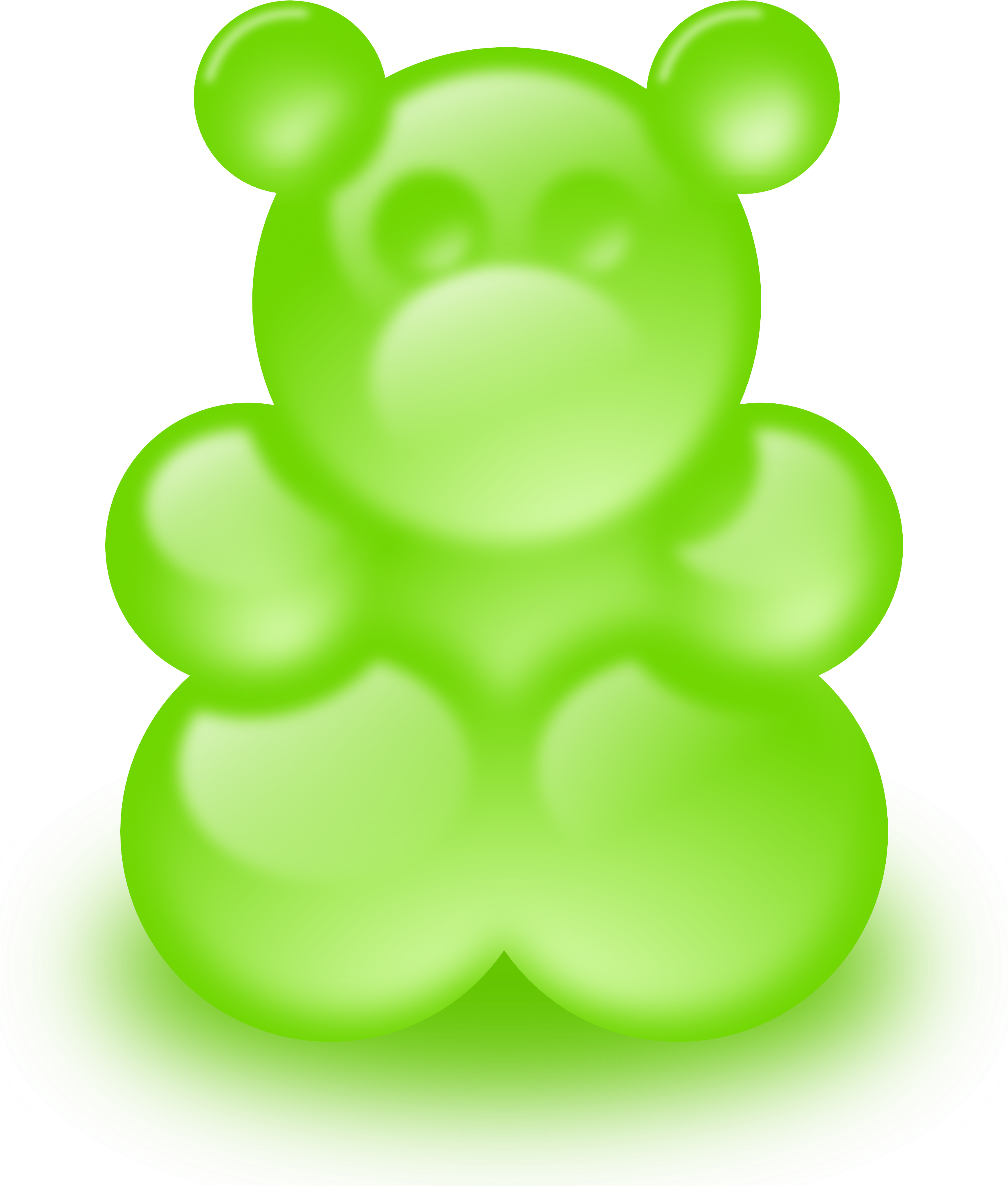 Gummy Bear Clipart - Jelly Bear Candy Clipart (555x657), Png Download