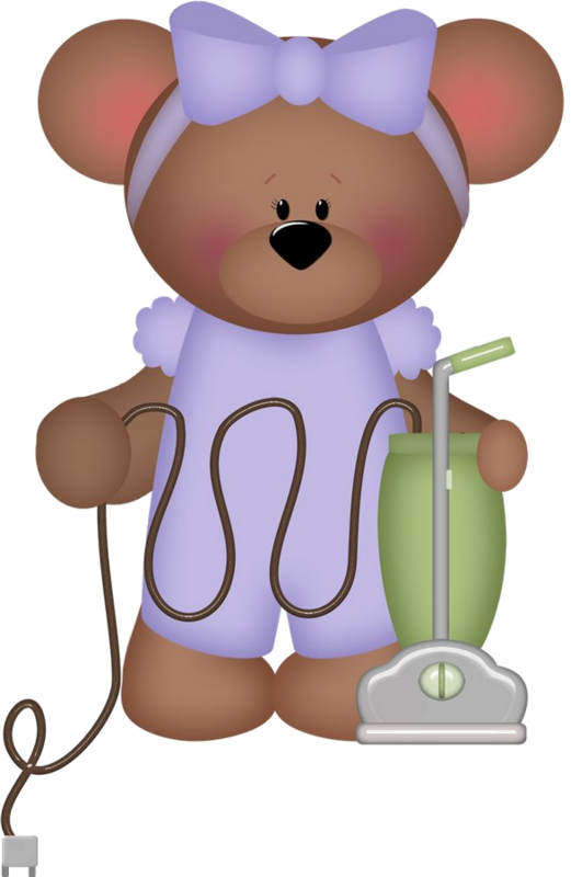 Teddy Bear Images, Bear Clipart, Bear Illustration - Teddy Bear Doing House Chores (521x800), Png Download