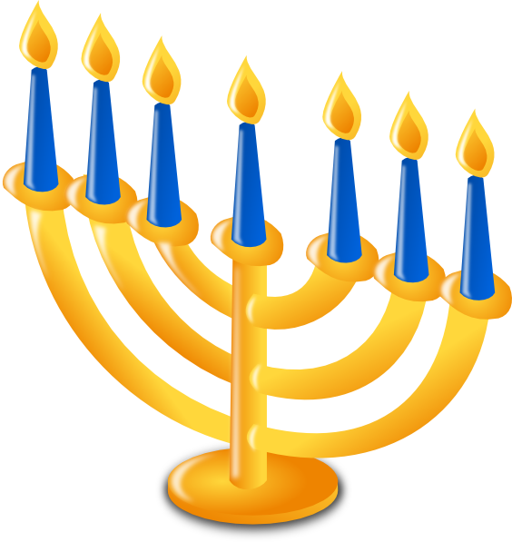 Hanukkah Candles Svg Clip Arts 564 X 597 Px (564x597), Png Download