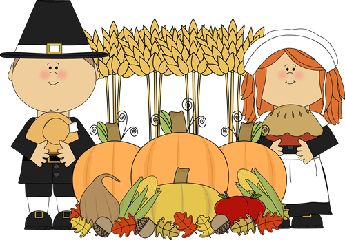 Pilgrims And Thanksgiving Harvest - L Action De Grace Activities (500x349), Png Download