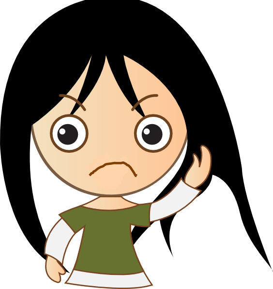 How To Set Use Cute Girl Sad Clipart (564x596), Png Download