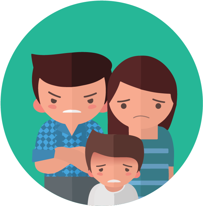 Sadfamily - Sad Family Cartoon Png (651x760), Png Download