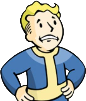 Fallout Vault Boy Sad - Vault Boy Sad Png (357x339), Png Download