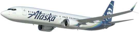 Alaska Airlines 737 Max 9 (690x307), Png Download
