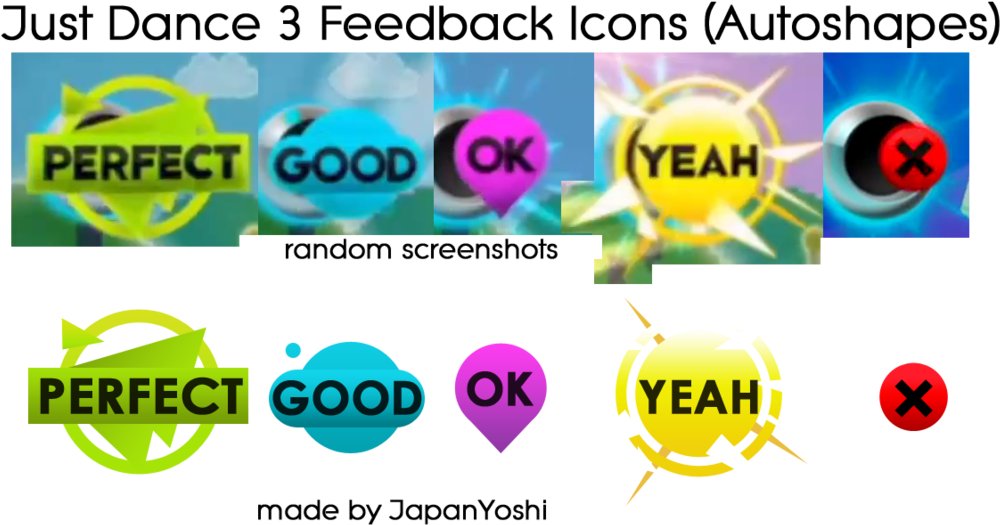 Just Dance 2 Just Dance 3 Feedback Icons By Japanyoshi-d5xfdw2 - Just Dance 2 Perfect (1024x546), Png Download