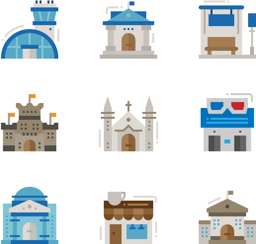Buildings (600x564), Png Download