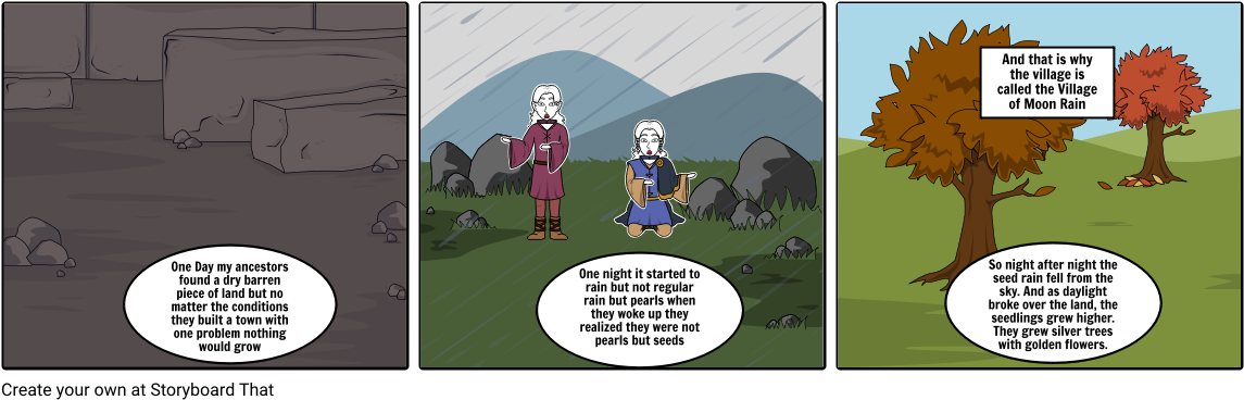 The Story Of The Village Of Moon Rain By Sai - Gull Mordred (1164x385), Png Download