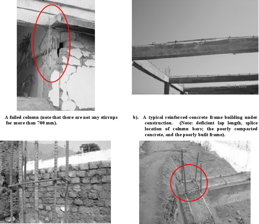 Typical Deficiencies In Rc Frame Buildings - Architecture (850x736), Png Download