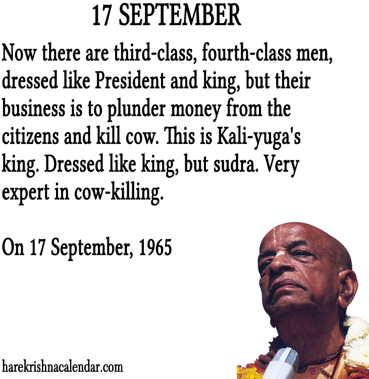 17 September - Prabhupada Quotes On Kaliyuga (800x800), Png Download