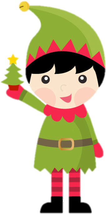 The Hall Decorated - 3 Elves (420x754), Png Download