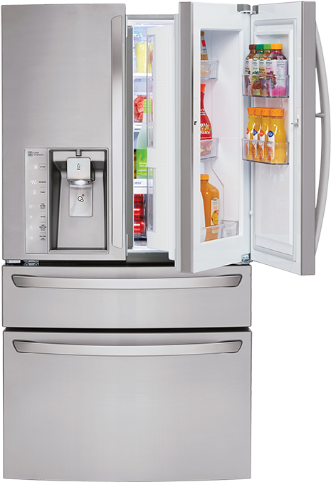 Our French Door Refrigerators Offer The Latest Advances - Lg Lmxs30776s (498x795), Png Download