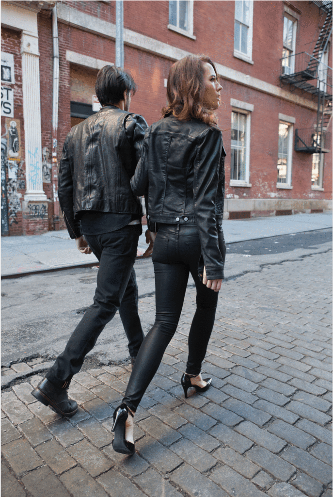 Men's Leather Moto Jacket Goat - Leather Jacket (1024x1024), Png Download