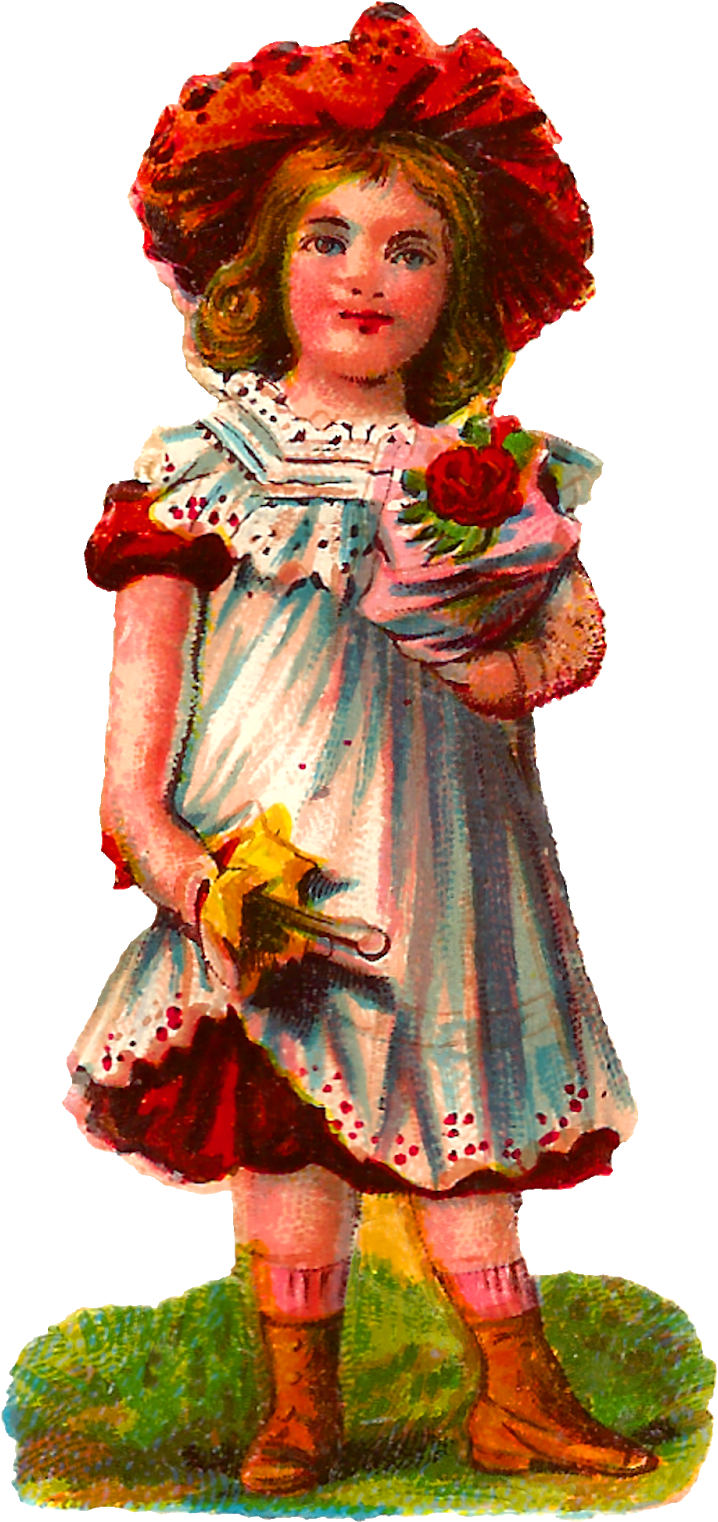 Victorian Girl Fashion Clip Art Download Png - Illustration (819x1600), Png Download