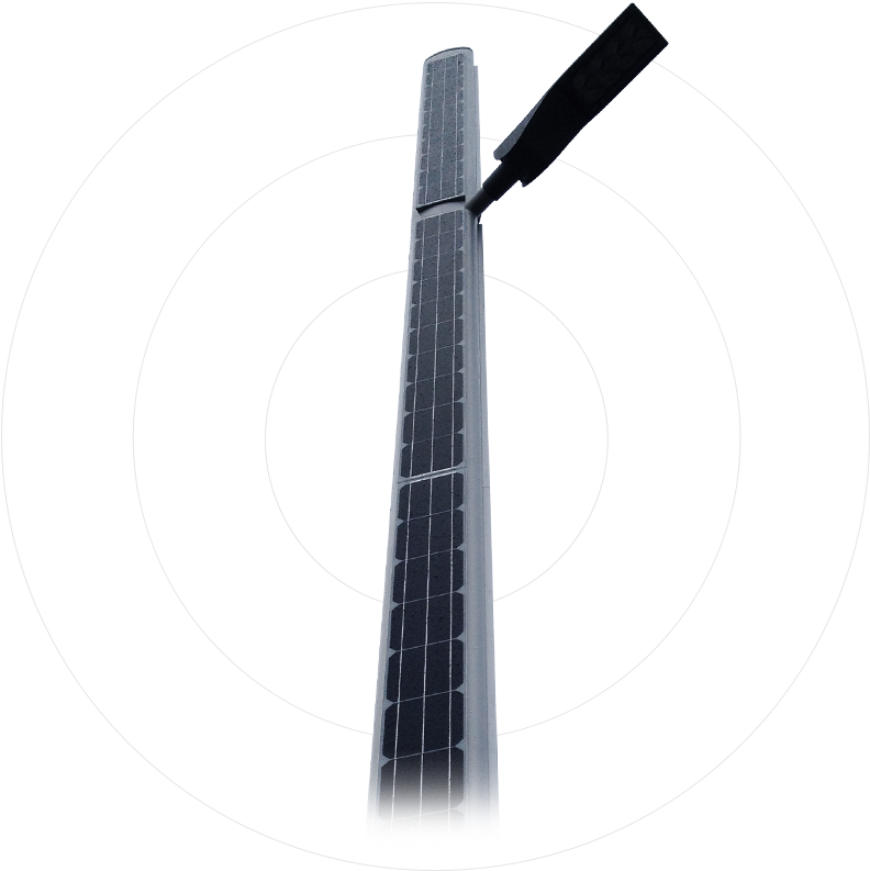 Custom Solar Panels For Priess Off-grid Street Lighting - Solar Panel Integrated Street Poles (800x800), Png Download
