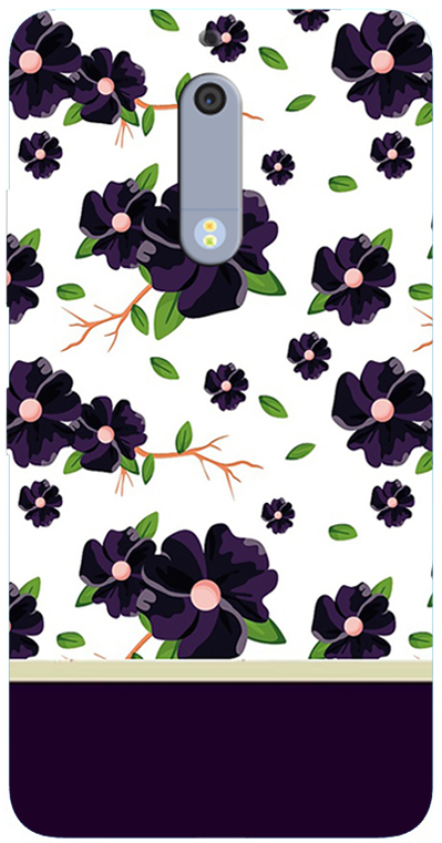 Nokia 5 Black And White Floral Designer Printed 3d - Mi Redmi Y1 Mobile Cover (700x760), Png Download