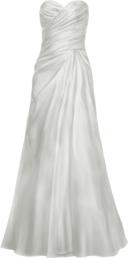 Free Png Satin Wedding Dress Png Images Transparent - Wedding Dress Clipart Transparent (480x938), Png Download