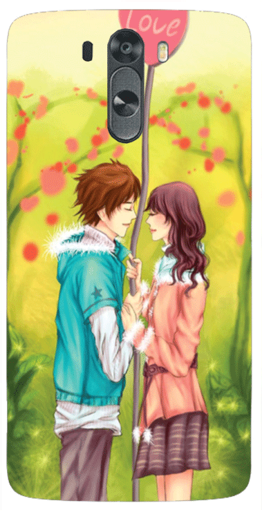 Lg G3 Stylus Love Couple Designer 3d Printed Mobile - Romantic Cartoon Pic Love Couple (700x760), Png Download