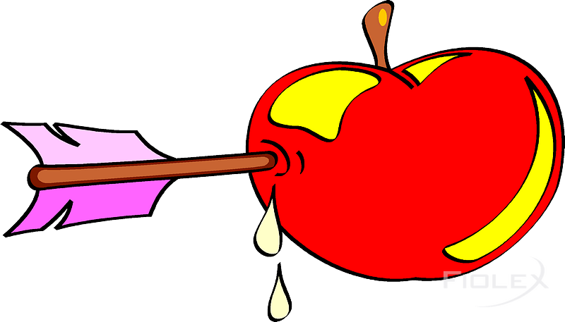Arrow In Apple (800x457), Png Download