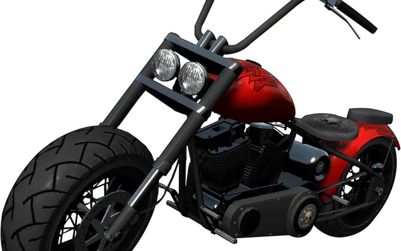 Motorcycle Png Free Download On Mbtskoudsalg - Chopper (1368x855), Png Download
