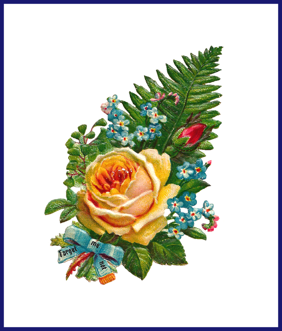 Best Antique Clip Art - Hd Flowers Clipart (908x1067), Png Download