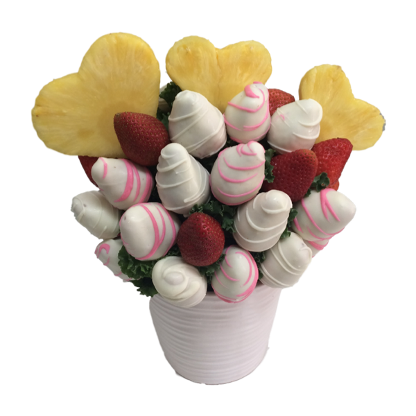 White Berry Bliss Bouquet - Buttercream (600x600), Png Download