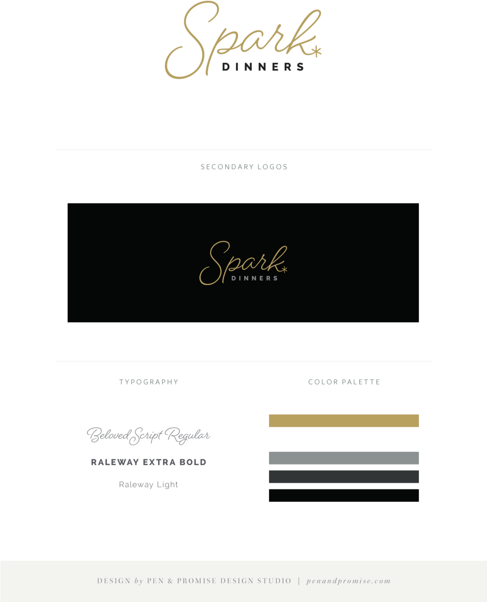 Spark Dinners Branding Overview (1000x1266), Png Download