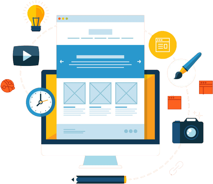 Creative Web Design Png - Website Development Graphics Png (756x663), Png Download