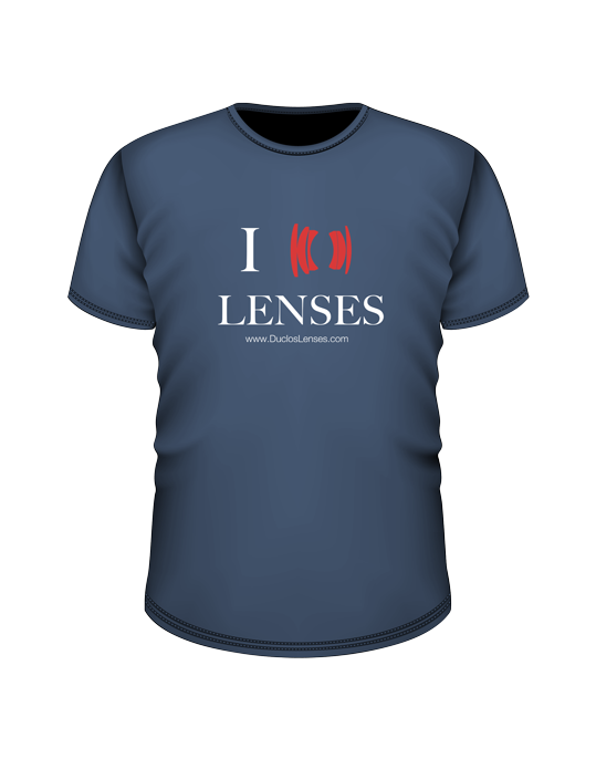 Blue "i Heart Lenses" T-shirt - Active Shirt (538x700), Png Download