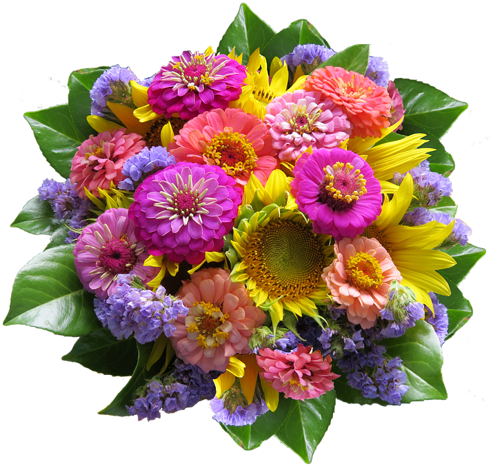 Free Photo Spring Flowers - Orange And Purple Funeral Flowers (732x720), Png Download