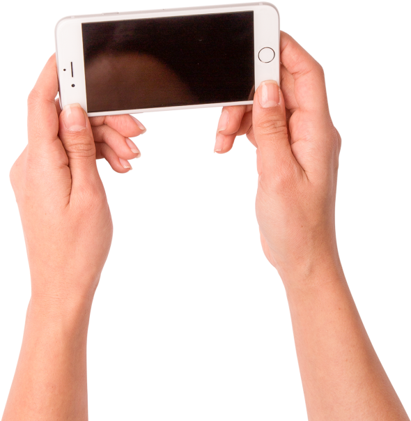 Phone In Woman Hand - Iphone (866x650), Png Download