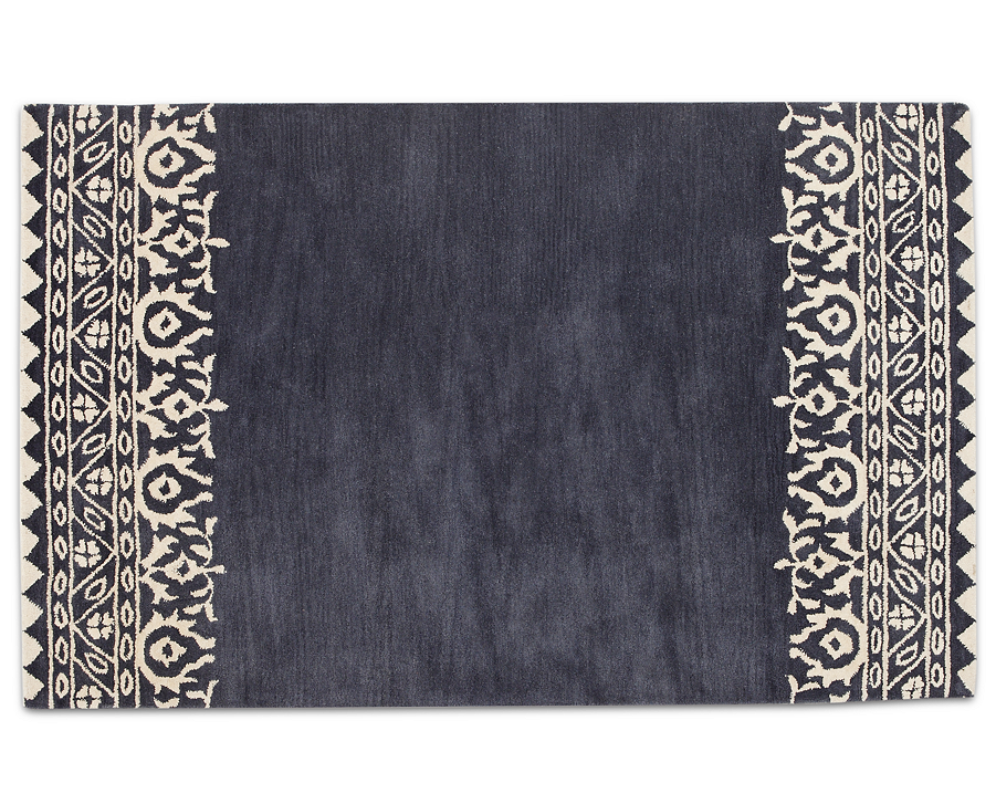 Bindi Indigo Rug Is A Handcrafted, Henna-inspired Beauty - Construction Paper (900x900), Png Download