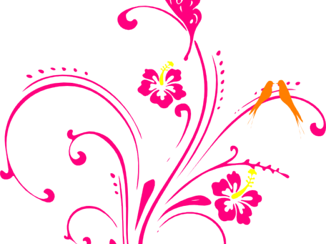 Flowers Borders Clipart Butterfly - Flower Butterfly Clip Art (640x480), Png Download