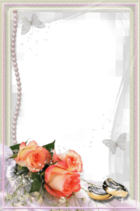 Free Png Best Stock Photos Beautiful Transparent Wedding - Marcos Para Fotos De Matrimonio Png (480x720), Png Download