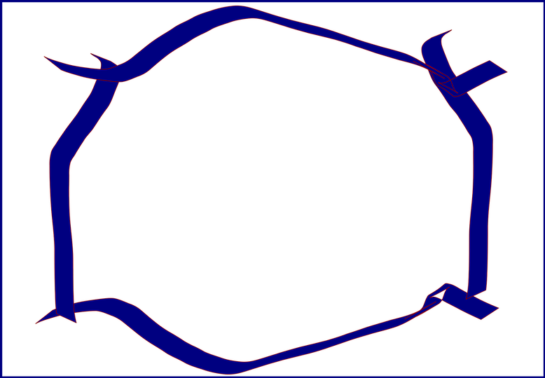 Blue Ribbon Border - Blue Ribbon Border Png (778x540), Png Download