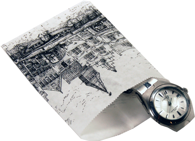 Bag, Gift Bags, Paper, 24x34cm, Gables, - Newsprint (640x640), Png Download