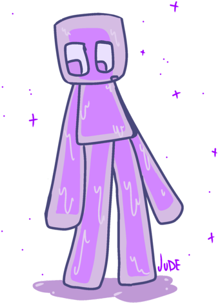 Enderman Minecraft Minecraft Slime Minecraftsona Minecraft - Illustration (500x625), Png Download