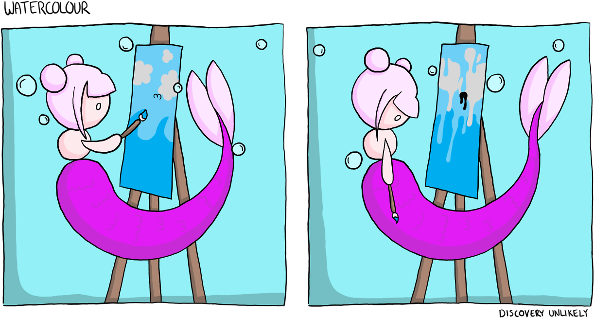 Webcomic Webcomics Sad Sadness Painting Paint Illustration (1280x680), Png Download