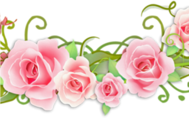 Pink Rose Clipart Divider - Frame Wedding (640x480), Png Download