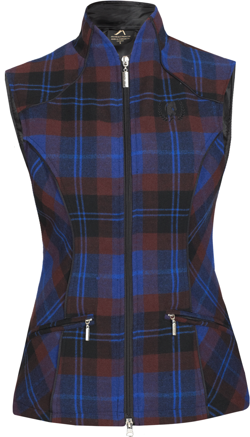 Arista Plaid Vest Blue (1000x1617), Png Download