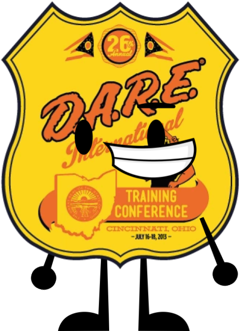 D - A - R - E - Badge - Portable Network Graphics (537x692), Png Download