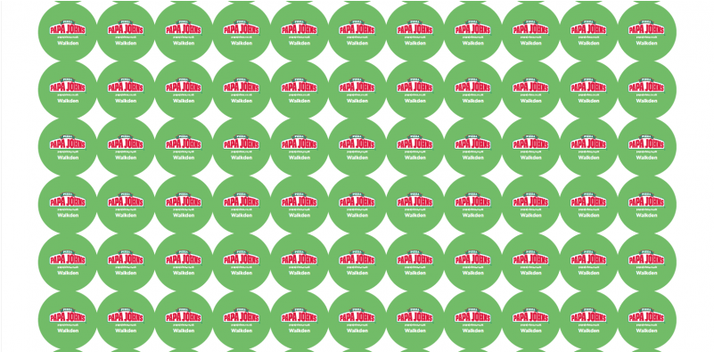 Papa Johns Loyalty Card Stickers - 100 Pennies (800x800), Png Download