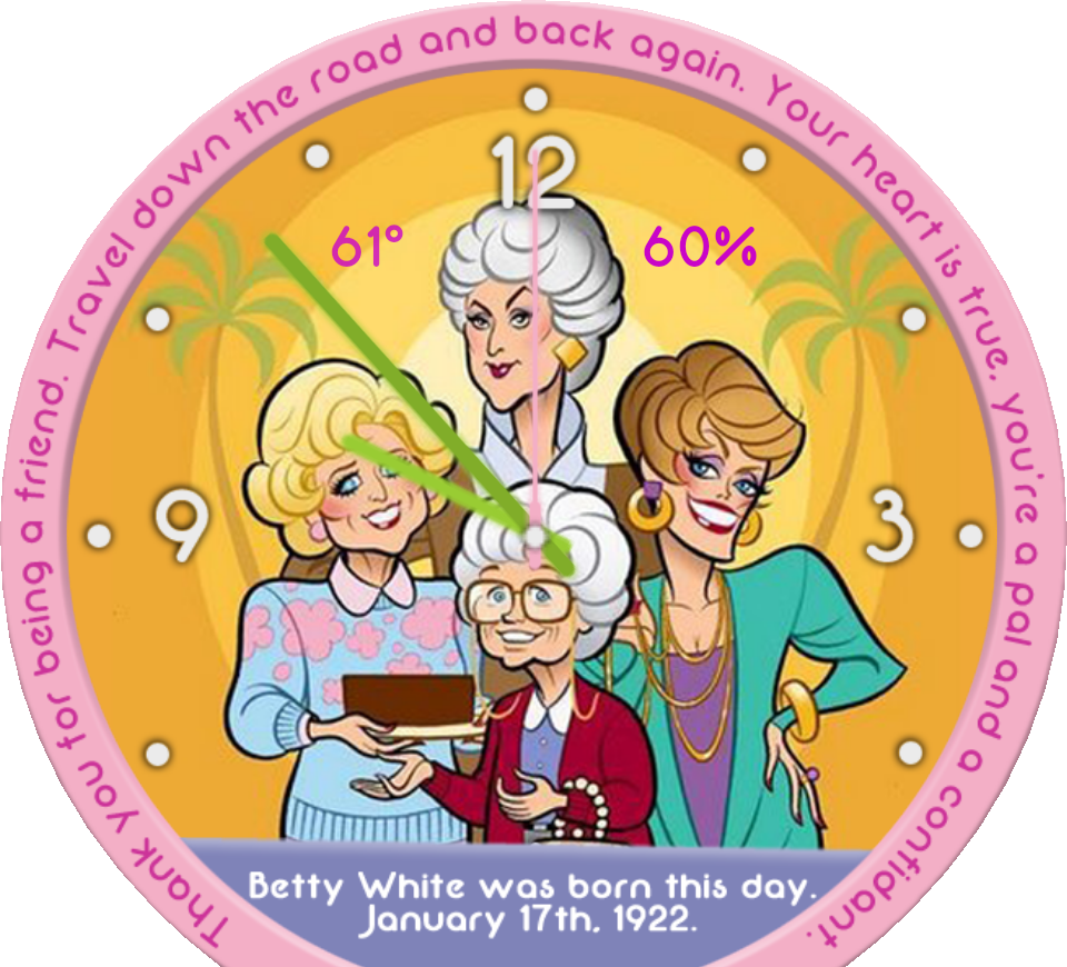 Golden Girls Watch Face For Android Wear Watches - Golden Girls Clip Art (960x870), Png Download